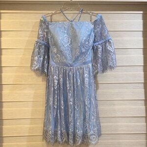 NEW Women's Blue Lace Off-Shoulder Dress